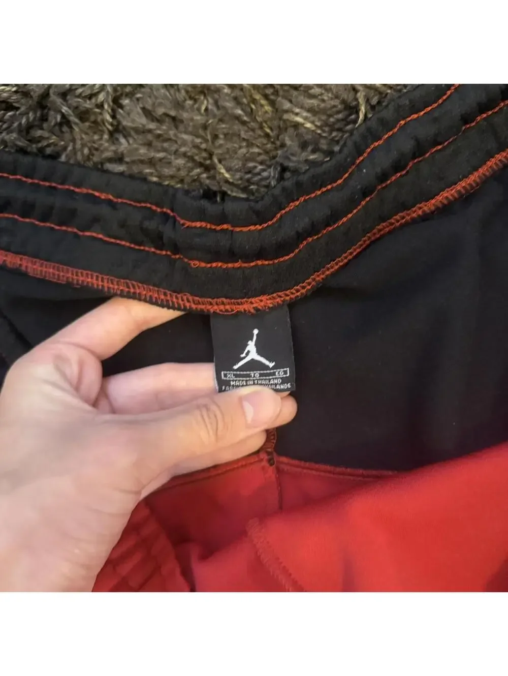 Vintage Jordan Red Black Basketball Shorts